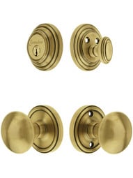 Grandeur "Georgetown" Entry Door Set With Fifth Avenue Knobs